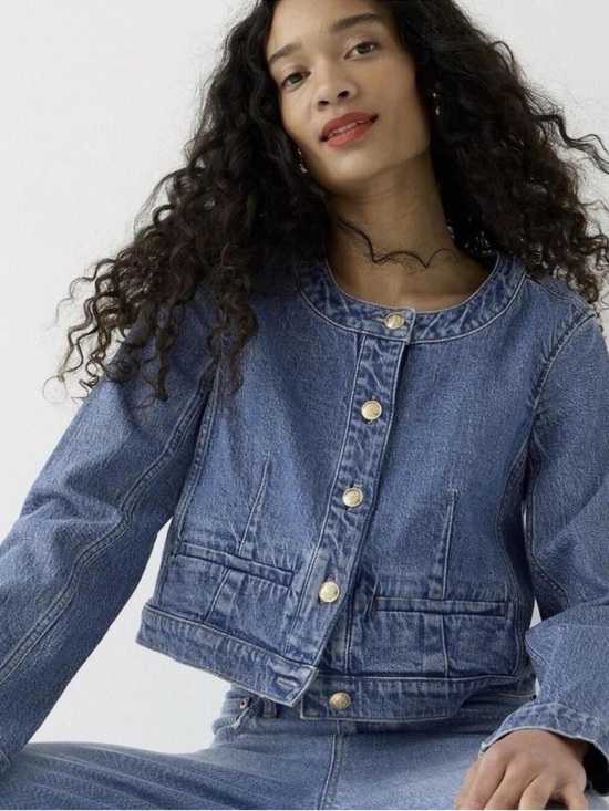 J. Crew Jackets & Blazers - J.Crew Lady Louisa Cropped Denim Jacket Women’s Size 8